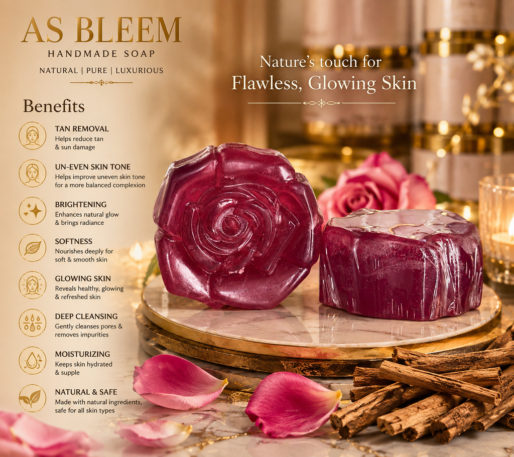 HANDMADE RED ROSE SOAP